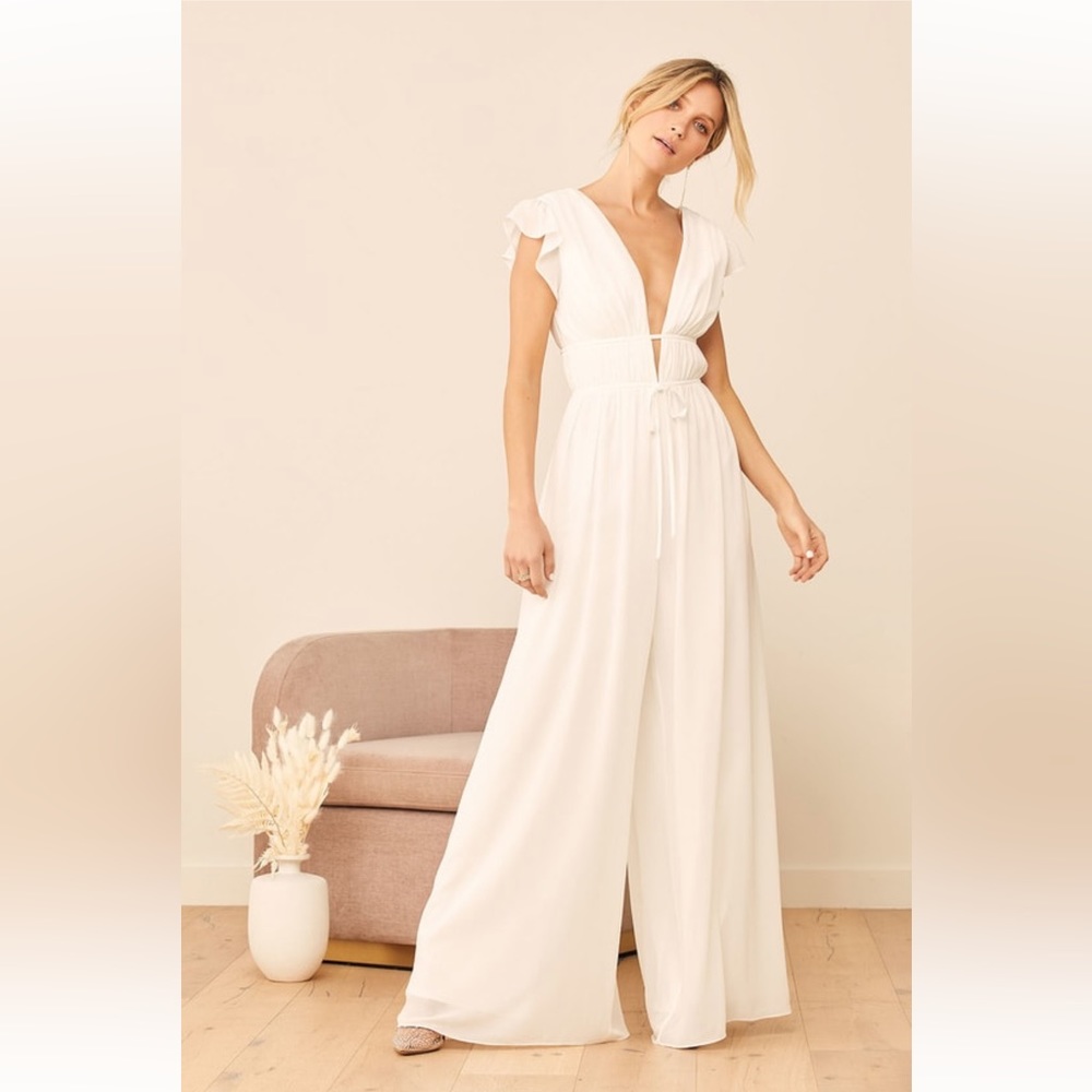 Lulu’s Our Love Song Ruffled Wide-Leg Jumpsuit